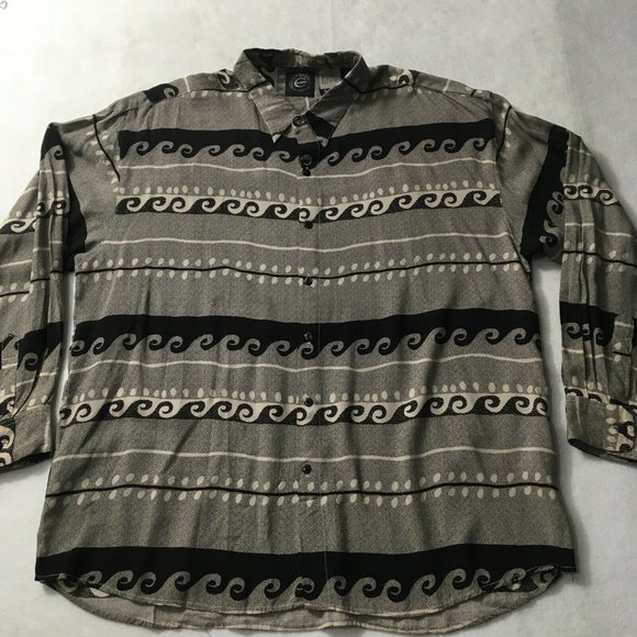 #3 Chrome Button Up Embroidered 100% Rayon Shirt Men's Size XL fashion - Picture 1 of 7